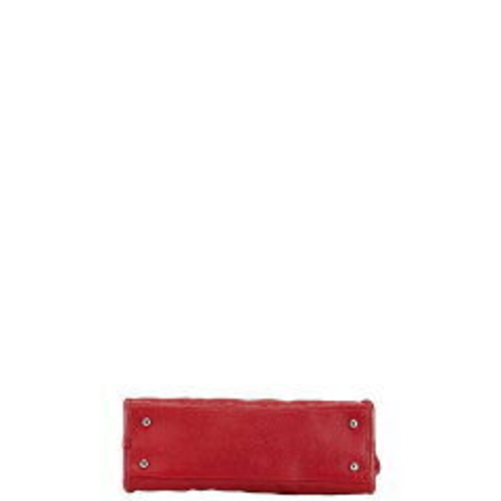 Chanel Caviar Chain Leather Shoulder Bag Coco Mark Red Matelasse - Picture 3 of 6